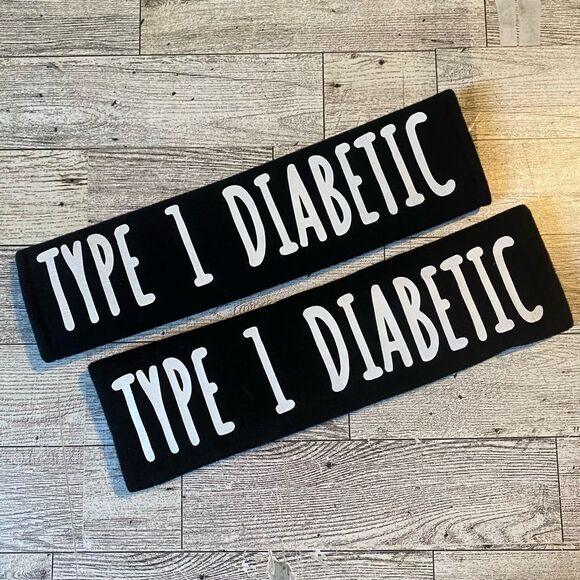 Custom, Medical Alert, Red & Black, Seat Beat Strap Cover, 2Pack, NEW - Picture 4 of 12